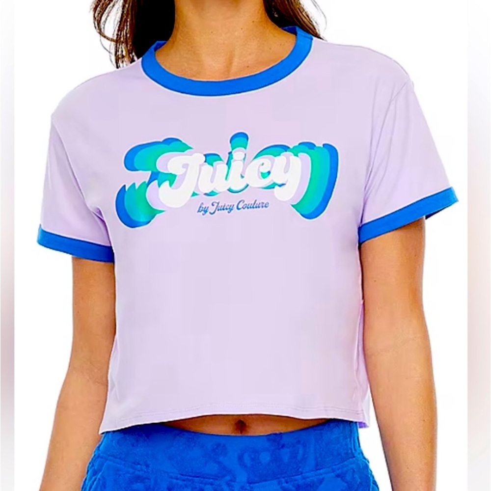Juicy Couture lilac cropped shirt. XL NWT.